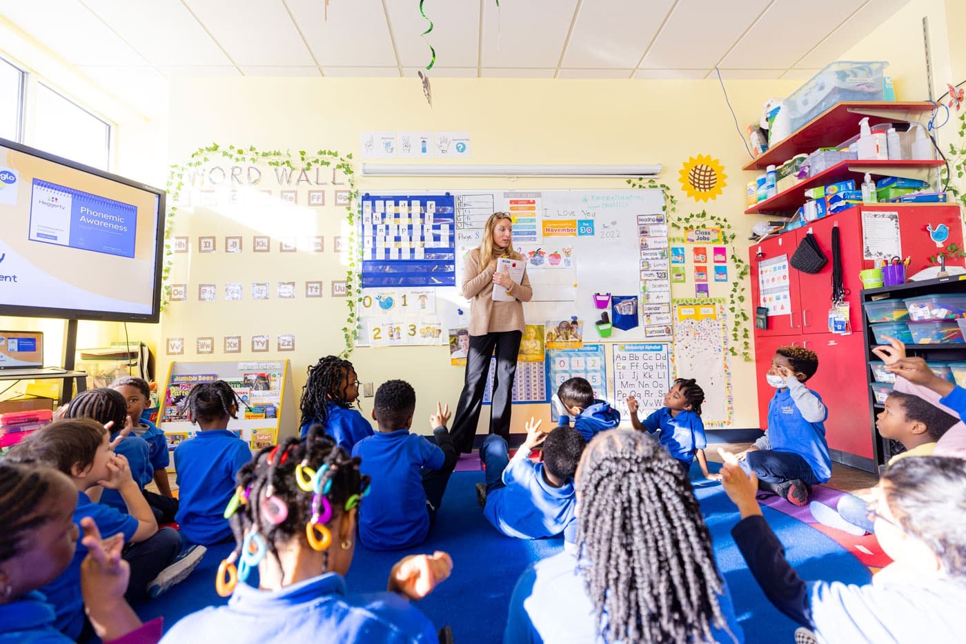 teacher and students in classroom